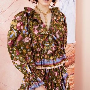 Ulla Johnson Pine Floral Kalila Blouse